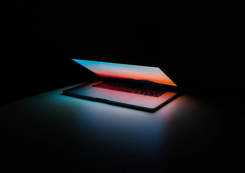 Polished build glowing on a laptop