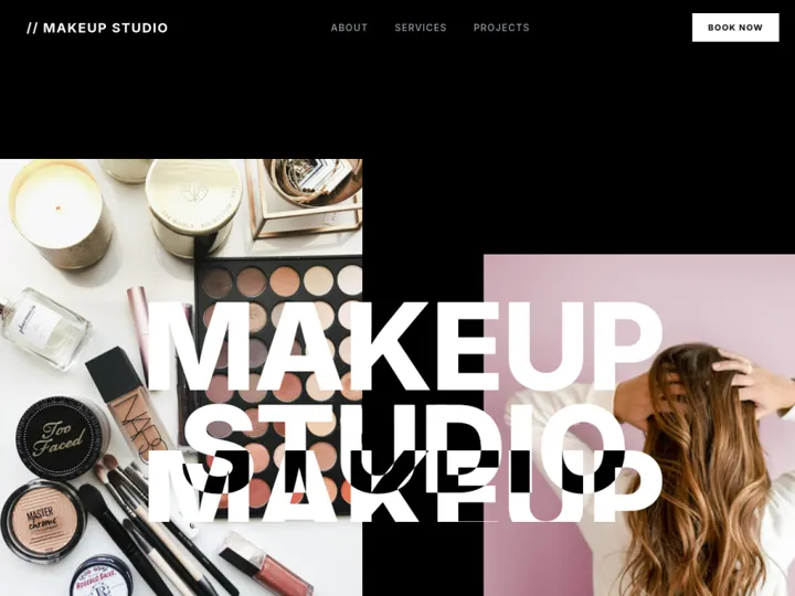 Makeup Studio landing page